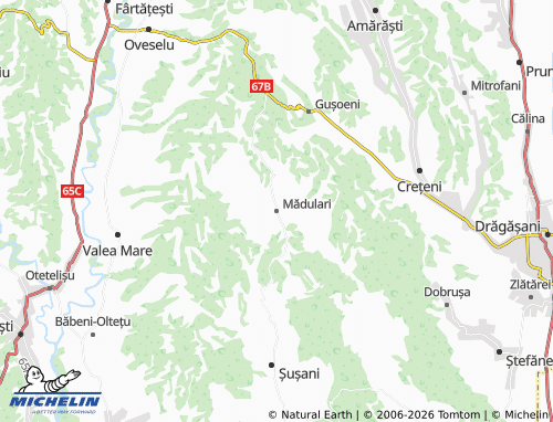 MICHELIN Mădulari map - ViaMichelin