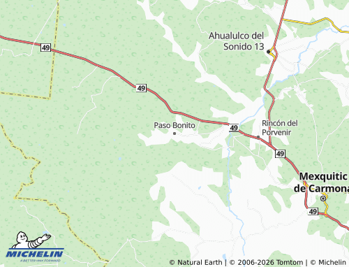 MICHELIN-Landkarte Paso Bonito - ViaMichelin