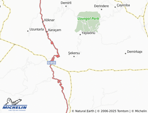 MICHELIN Şekersu map - ViaMichelin