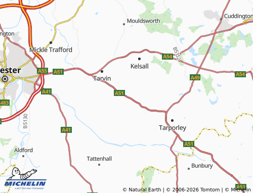 Carte MICHELIN Duddon - ViaMichelin