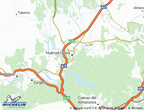 MICHELIN Huércal-Overa map - ViaMichelin