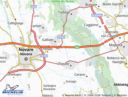 Mappa MICHELIN Romentino - ViaMichelin