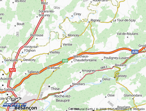 MICHELIN Champoux map - ViaMichelin