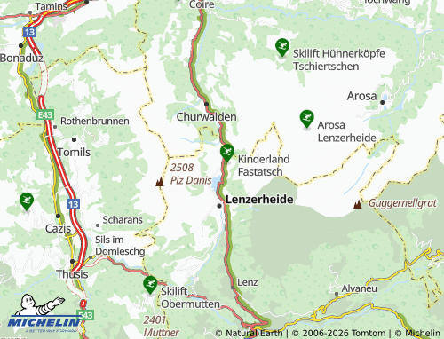 Carte MICHELIN Valbella - ViaMichelin