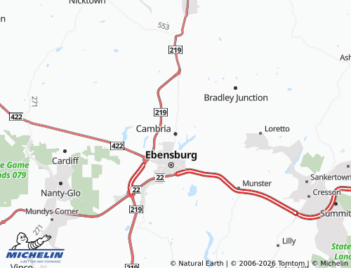 Carte MICHELIN Cambria - ViaMichelin