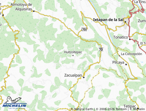Mapa MICHELIN Huitzoltepec - ViaMichelin