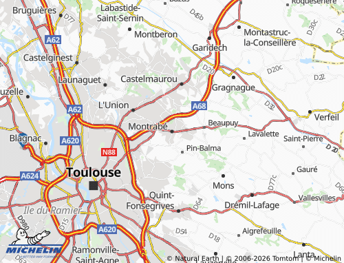Carte MICHELIN Montrabé - ViaMichelin