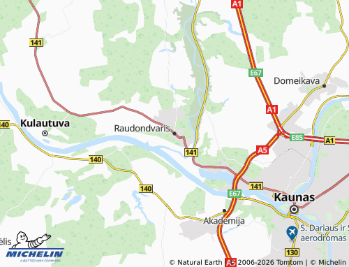 Mapa MICHELIN Raudondvaris - ViaMichelin