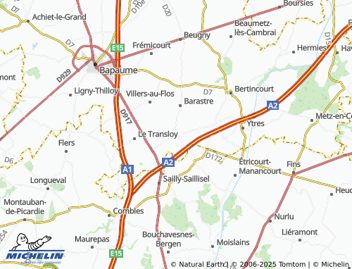 MICHELIN Rocquigny map - ViaMichelin