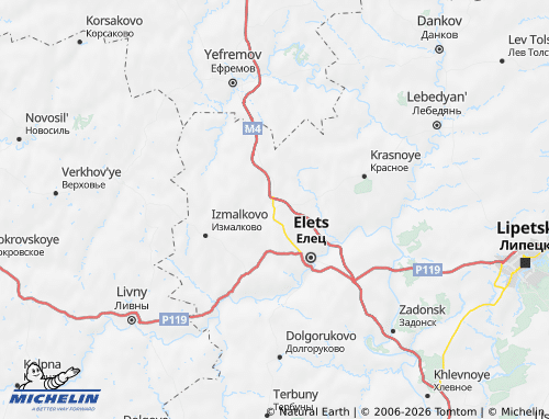 Carte MICHELIN Stanovlyanskiy rayon - ViaMichelin