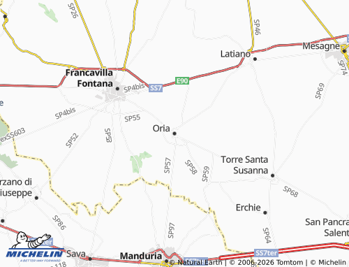 Mapa MICHELIN Oria - ViaMichelin