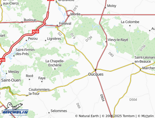 MICHELIN Beauvilliers map - ViaMichelin