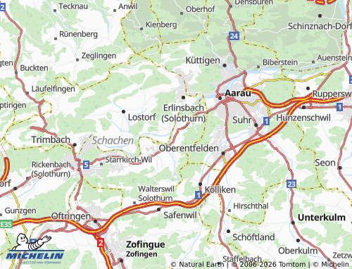 Carte MICHELIN Schönenwerd - ViaMichelin