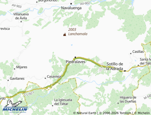 MICHELIN Piedralaves map - ViaMichelin