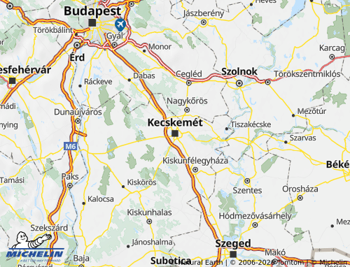MICHELIN Bács-Kiskun map - ViaMichelin