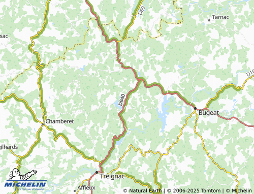 MICHELIN Saint-Hilaire-les-Courbes map - ViaMichelin