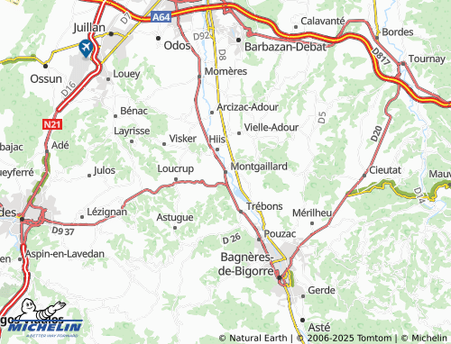 MICHELIN-Landkarte Montgaillard - ViaMichelin