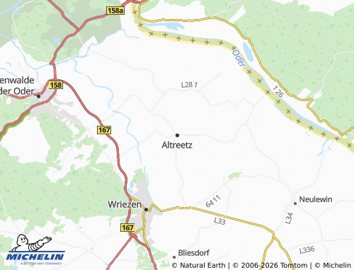 Carte MICHELIN Altreetz - ViaMichelin