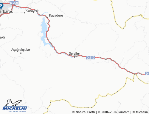 MICHELIN Serçiler map - ViaMichelin