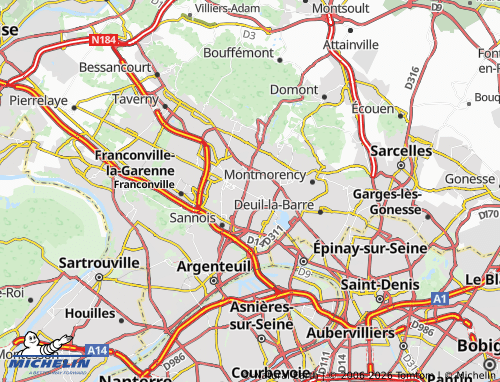 MICHELIN Eaubonne map - ViaMichelin