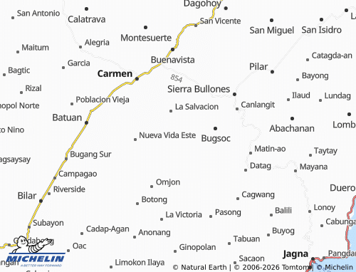 MICHELIN Montehermoso map - ViaMichelin