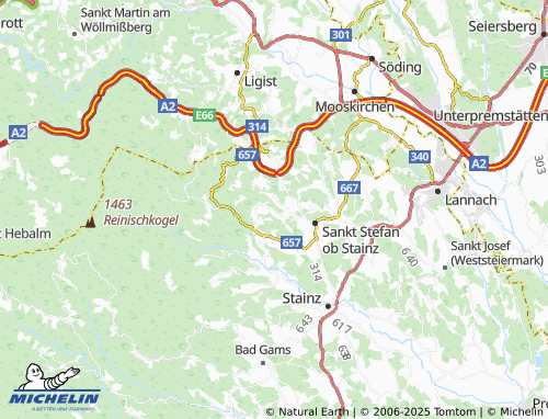 MICHELIN-Landkarte Lestein - ViaMichelin