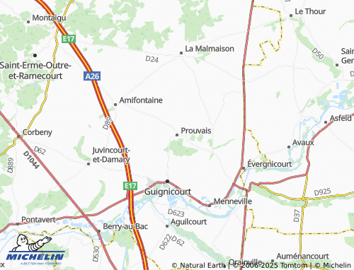 MICHELIN Prouvais map - ViaMichelin