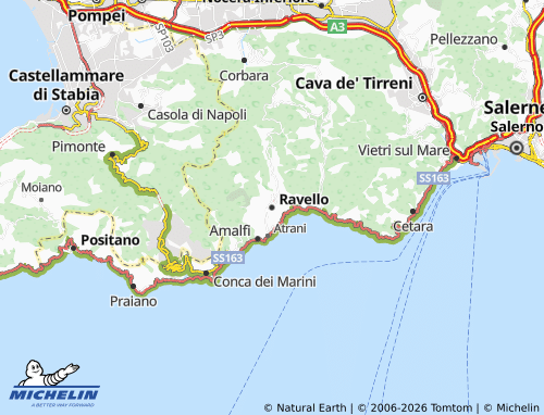 MICHELIN Ravello map - ViaMichelin