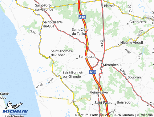Mapa MICHELIN Semoussac - ViaMichelin
