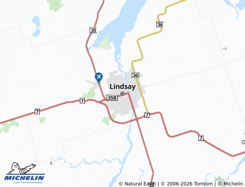 MICHELIN Lindsay map - ViaMichelin