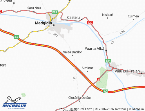 Kaart MICHELIN Valea Dacilor - ViaMichelin