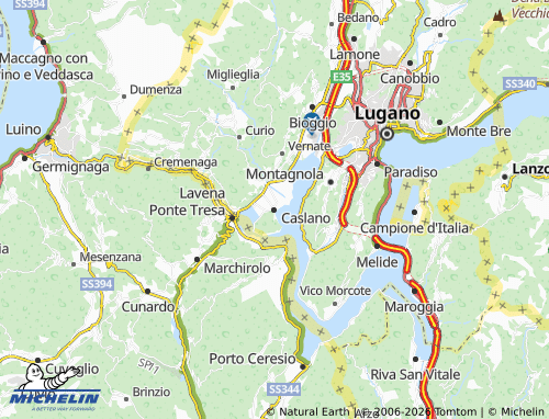 Mapa MICHELIN Caslano - ViaMichelin