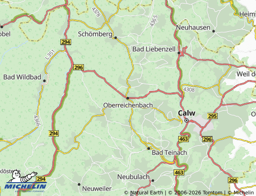 Mapa MICHELIN Oberreichenbach - ViaMichelin