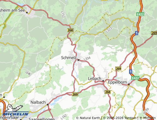 MICHELIN Schmelz map - ViaMichelin