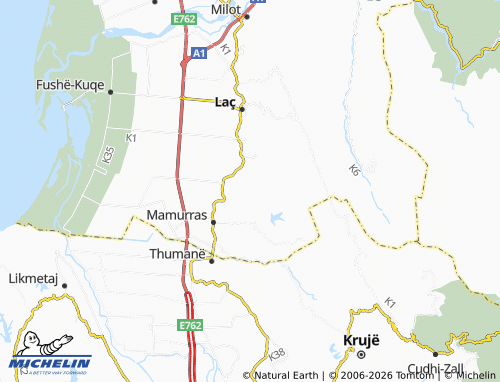 Mapa MICHELIN Zhejë - ViaMichelin