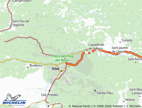 Carte MICHELIN Sant Joan les Fonts - ViaMichelin