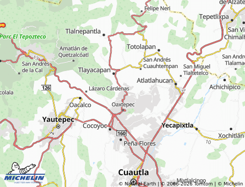 Carte MICHELIN Corral Grande Oaxtepec - ViaMichelin