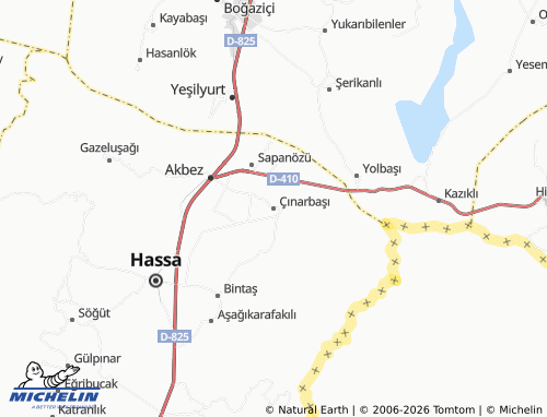 MICHELIN Çınarbaşı map - ViaMichelin
