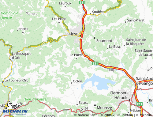 MICHELIN Le Puech map - ViaMichelin