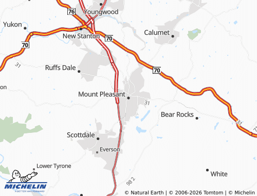 Mappa MICHELIN Mount Pleasant - ViaMichelin