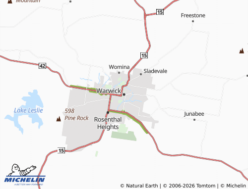 MICHELIN Warwick map - ViaMichelin