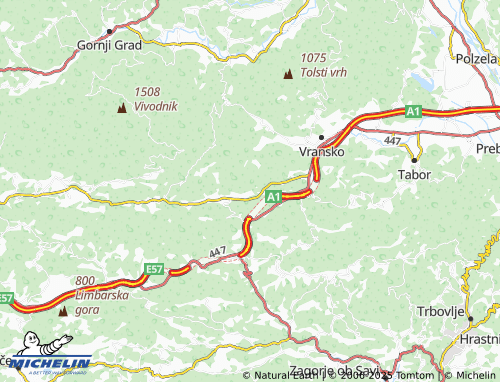 Mapa MICHELIN Zgornji Motnik - ViaMichelin