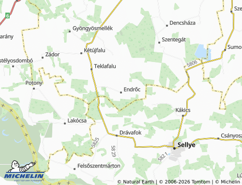 MICHELIN-Landkarte Endrőc - ViaMichelin