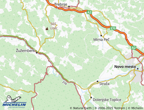 MICHELIN-Landkarte Gornji Ajdovec - ViaMichelin