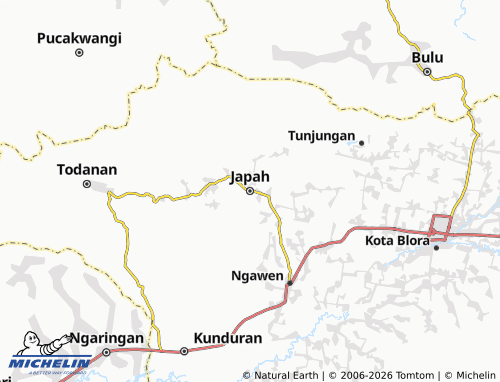 MICHELIN Japah map - ViaMichelin