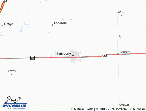 Mappa MICHELIN Fairbury - ViaMichelin