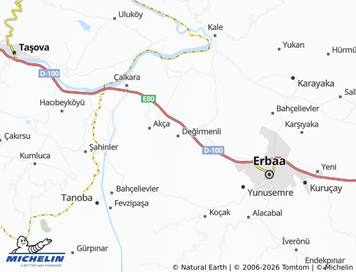 MICHELIN Değirmenli map - ViaMichelin