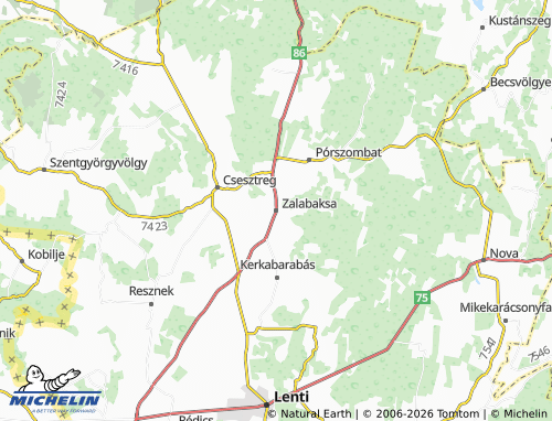 Mapa MICHELIN Zalabaksa - ViaMichelin