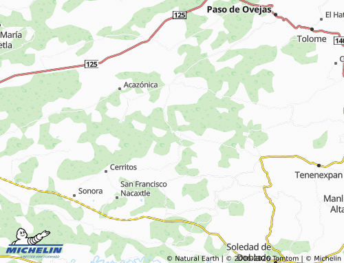 Mappa MICHELIN Xocotitla - ViaMichelin