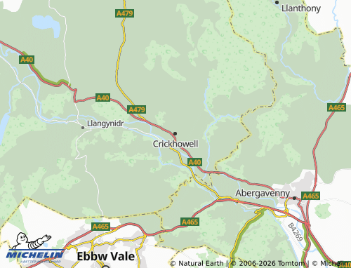Mappa MICHELIN Crickhowell - ViaMichelin